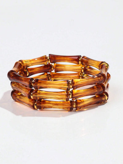 CLEAR ACRYLIC BRACELET SET