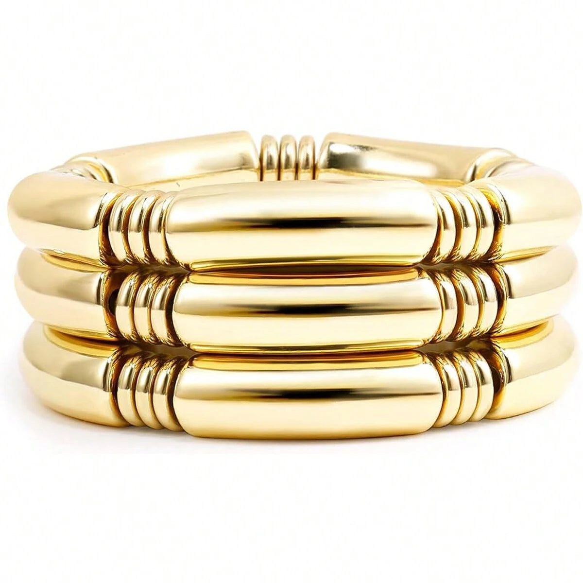 GOLD 3 PC BRACELET SET