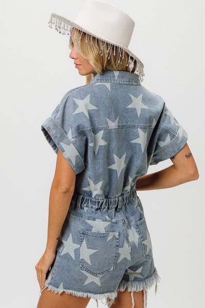 STAR DENIM ROMPER