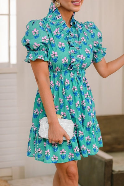 FLORAL FRILLY DRESS