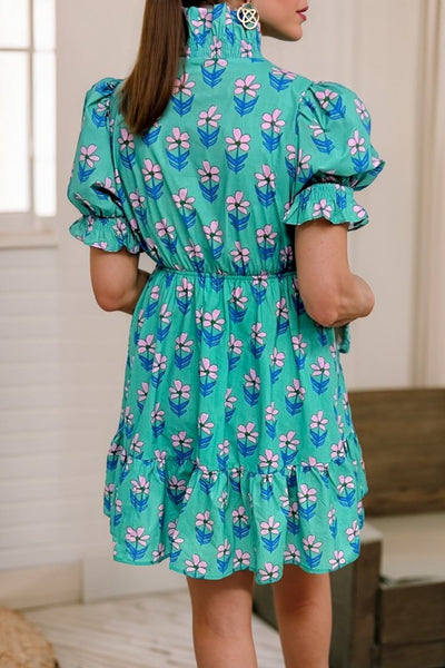 FLORAL FRILLY DRESS