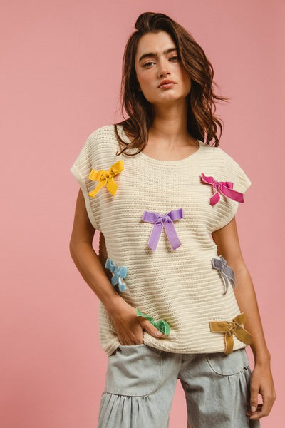 BOW SWEATER TOP