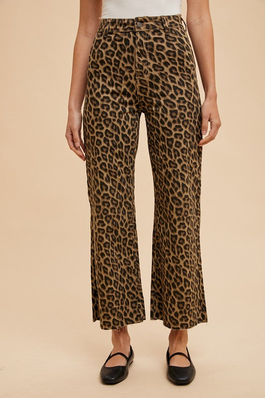 LEOPARD DENIM JEANS