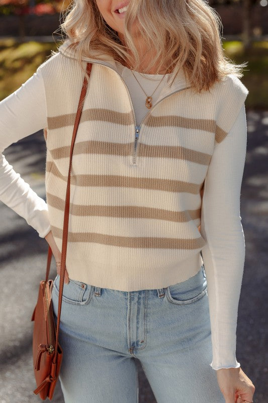 HAMPTON HALF-ZIP SWEATER VEST
