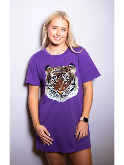 SEQUIN TIGER DRESS