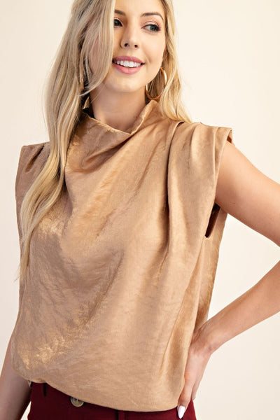 COWL NECK TOP