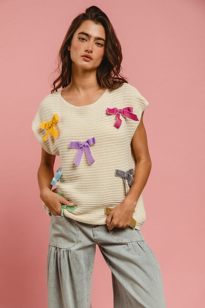 BOW SWEATER TOP