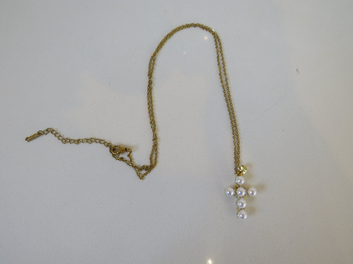 PEARL CROSS NECKLACE