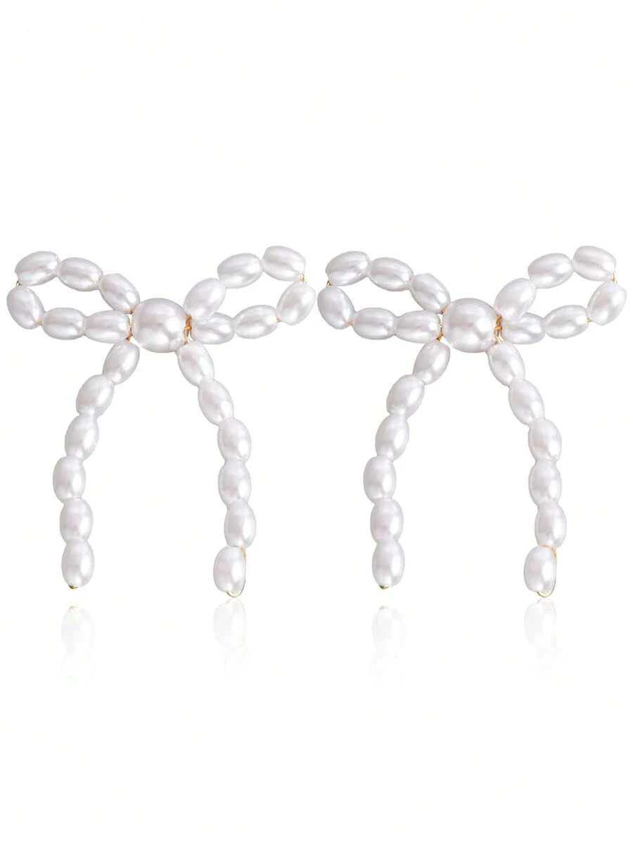 PEARL BOW EARRINGS