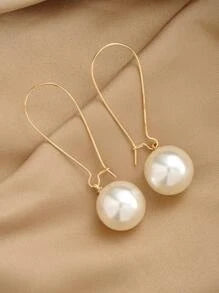 BIG PEARL DROP EARRINGS