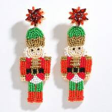 BEADED NUTCRACKER EARRINGS