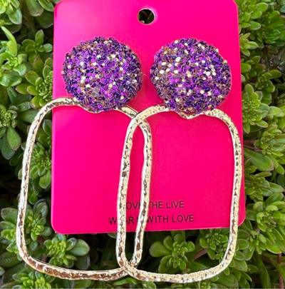 GLITTER DROP EARRINGS