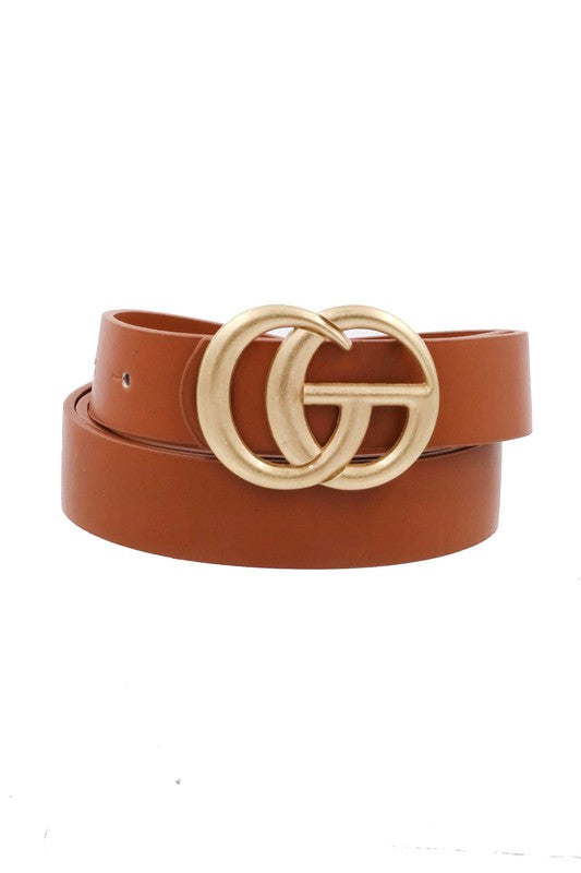 SIMPLY CHIC THIN MATTE BUCKLE BELT