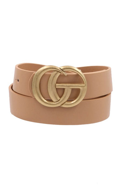 SIMPLY CHIC THIN MATTE BUCKLE BELT