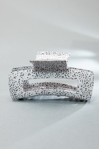 JUMBO RECTANGLE SPECKLED HAIR CLAW CLIP