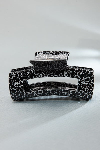 JUMBO RECTANGLE SPECKLED HAIR CLAW CLIP