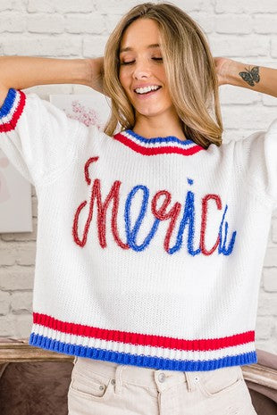 MERICA SWEATER TOP