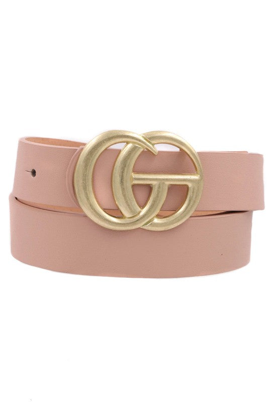 SIMPLY CHIC THIN MATTE BUCKLE BELT