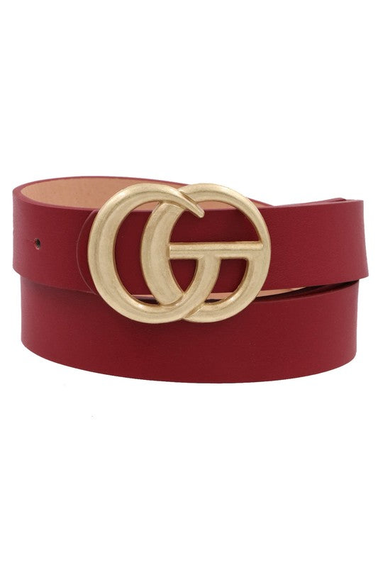 SIMPLY CHIC THIN MATTE BUCKLE BELT